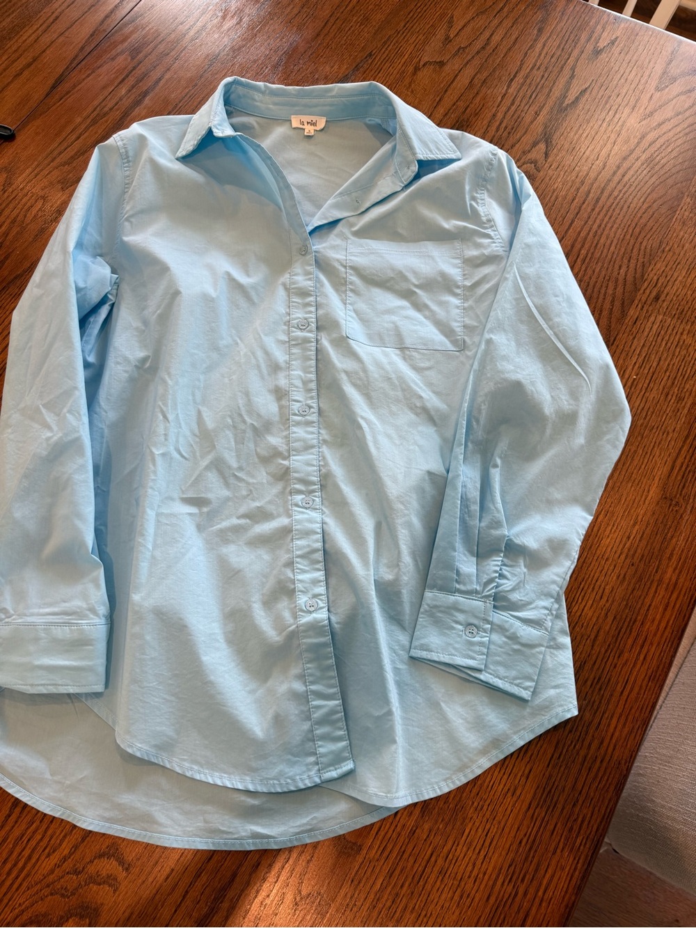 LA MIEL Light Blue Shirt with Label
